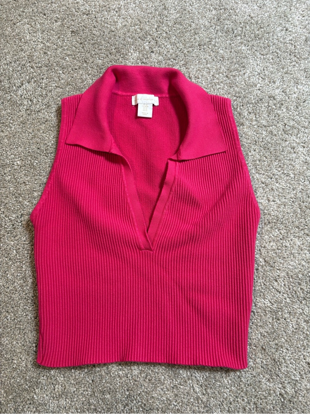 House of Harlow Sleeveless Pink Crop Top